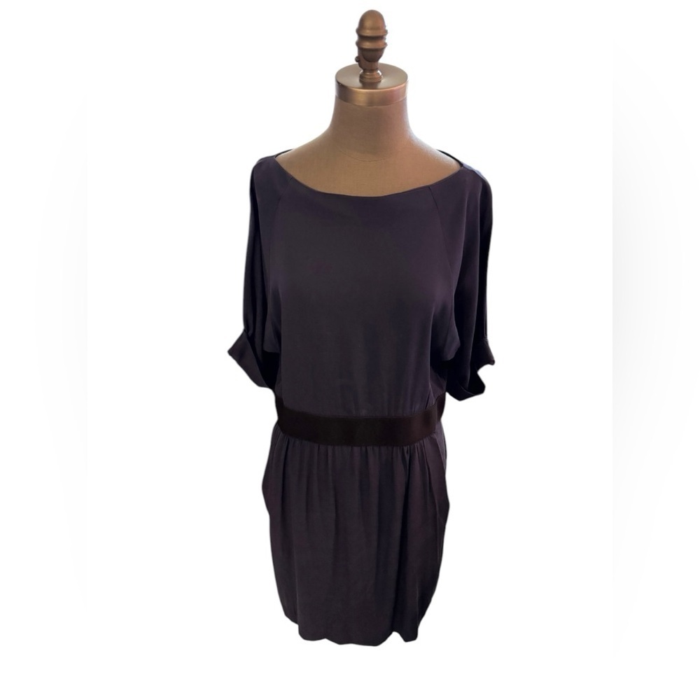 Theory Dorrian Silk Dress Blue Pockets Size Medium